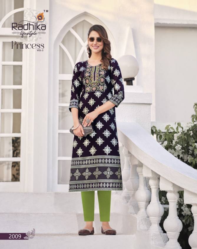 Radhika Princess Vol 2 Fancy Ethnic Wear Wholesale Designer Kurtis Catalog